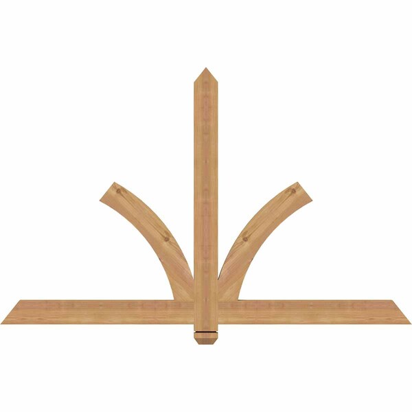Ekena Millwork Redmond Smooth Timber Gable Bracket, Western Red Cedar, 60"W x 38"H x 1 1/2"D x 3 1/2"F, 15/12 Pitch GBW060X38X0204RED00SWR - main